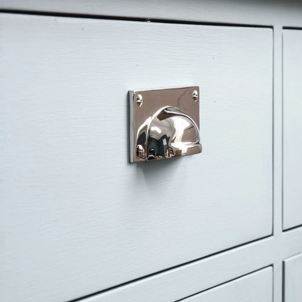 Polished Nickel Hooded Drawer Handle