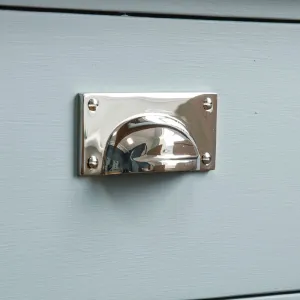 Polished Nickel Hooded Drawer Handle