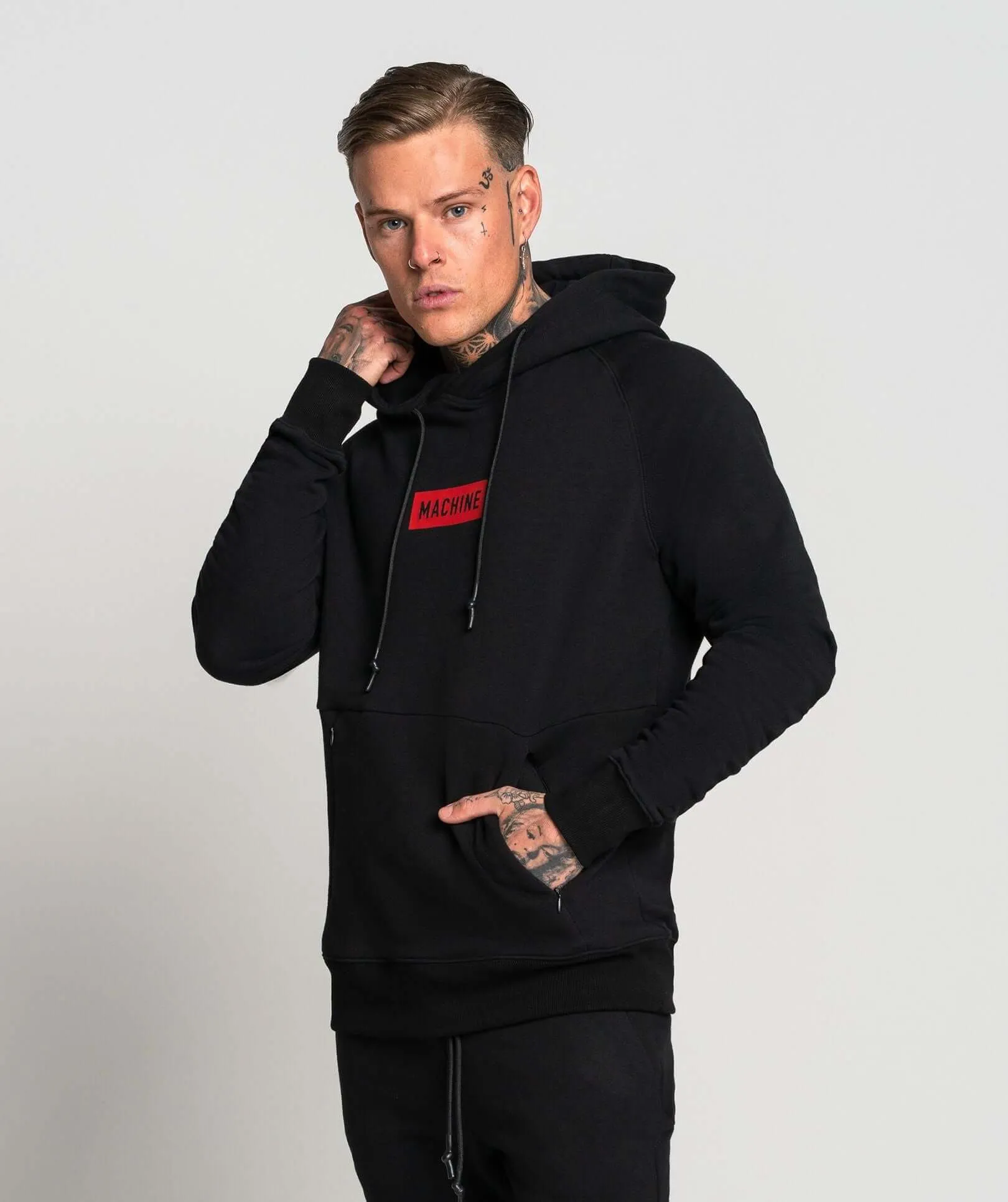 Pursuit Stampd Pullover Hoodie (Black/Red)