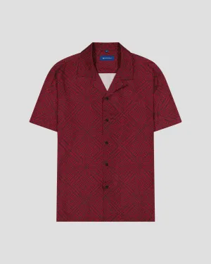 SG Camp Collar Shirt - Red Aztec