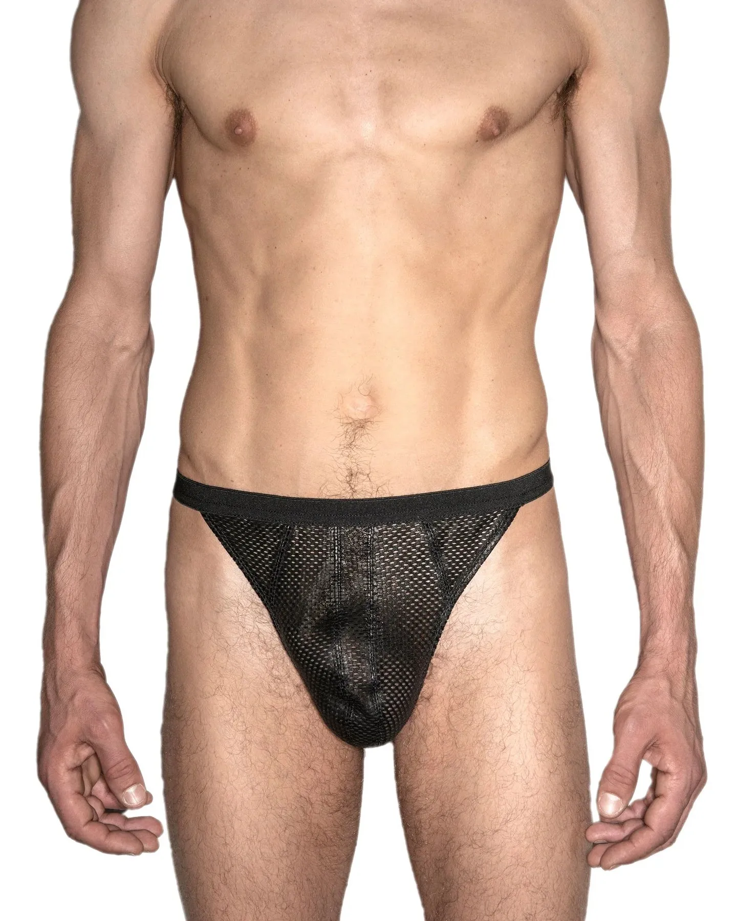 SIR THONG | LEATHER MESH