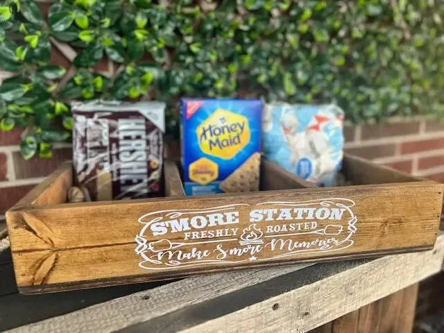 Smores station, Smores Box, Camping Station, Smores Station, Smores, Fire Pit Decor, Fire Ring, Camping, Housewarming gift, Hostess Gift,