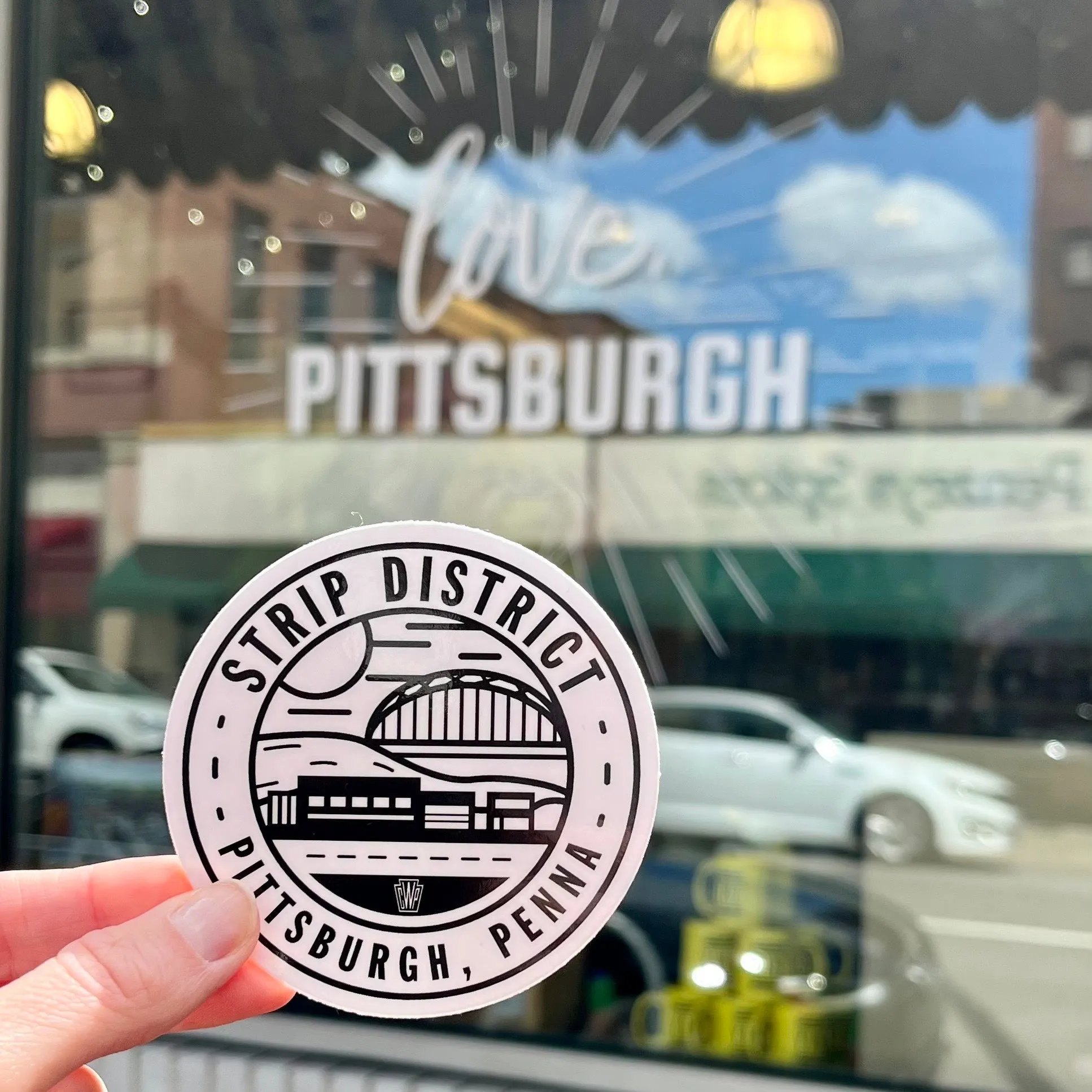 Strip District Medallion Sticker