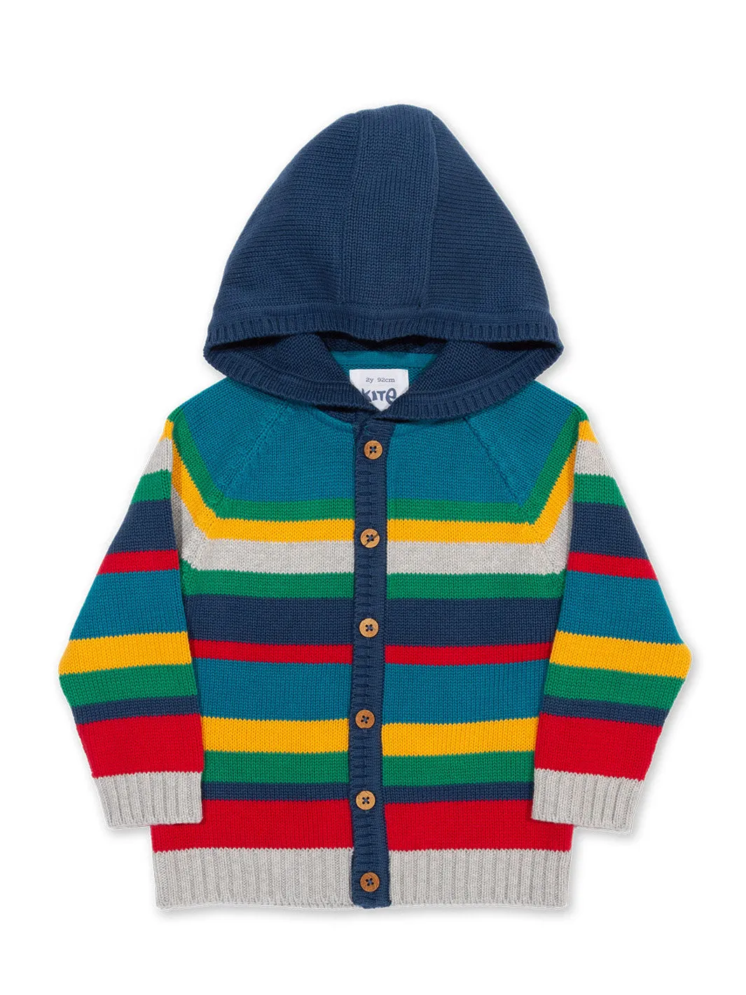 Stripy knit hoody