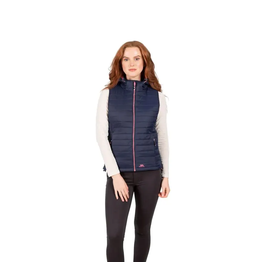 Trespass XL Navy Rose Aretha Women's Hooded Padded Gilet