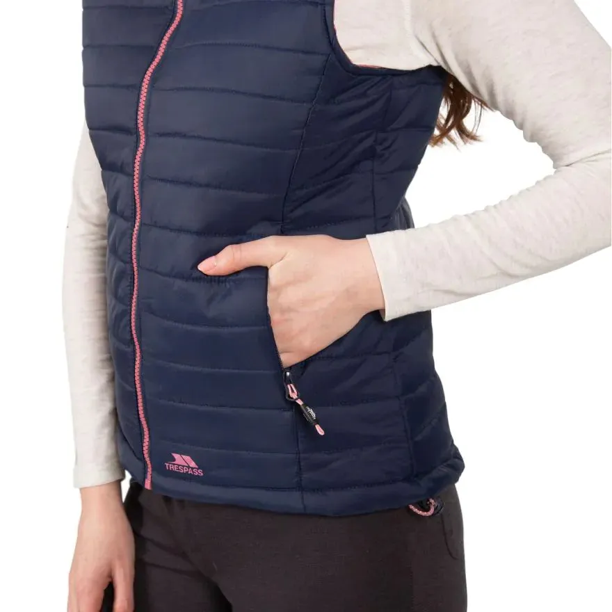 Trespass XL Navy Rose Aretha Women's Hooded Padded Gilet