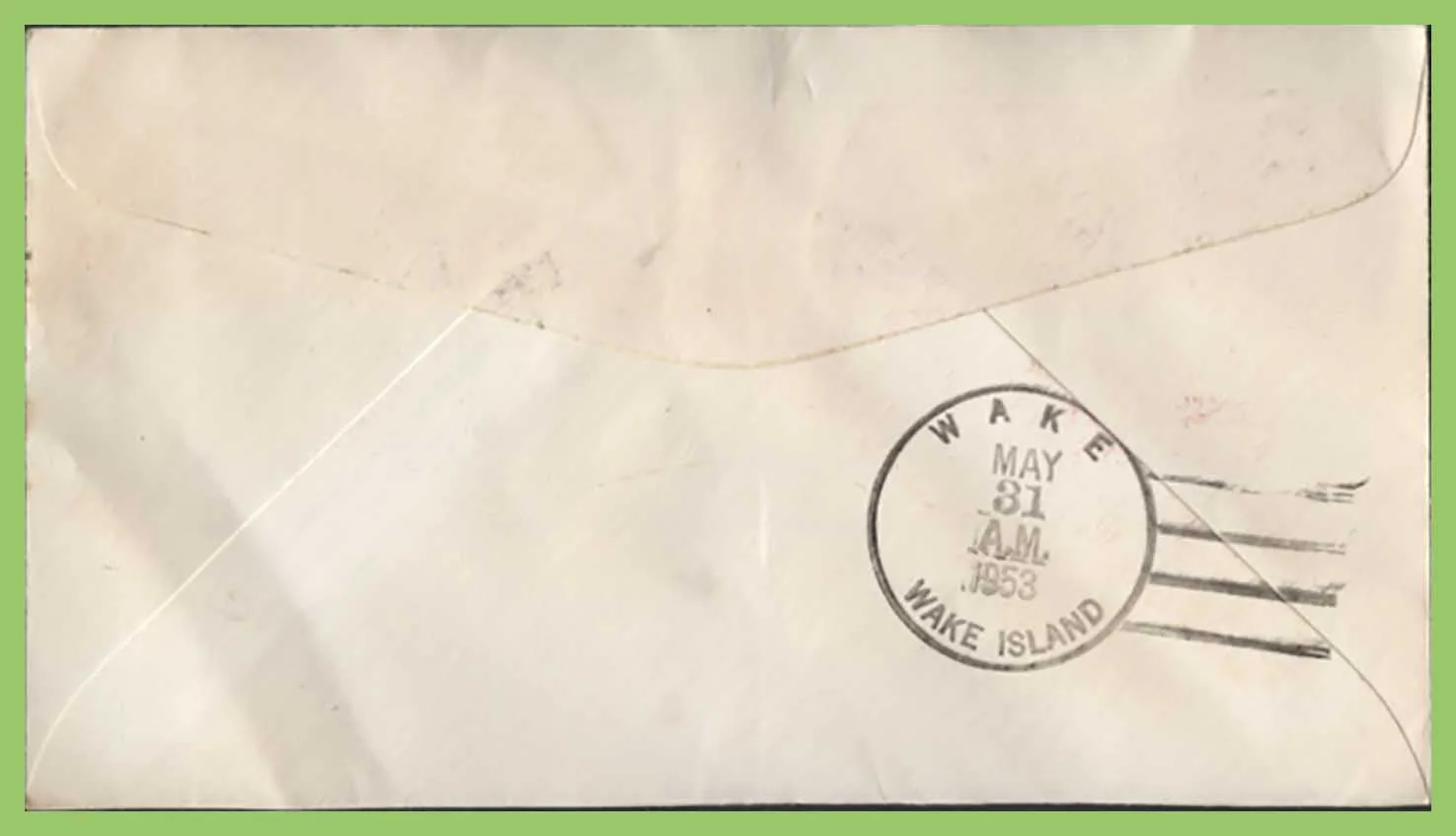 Vietnam 1953 First Flight cover, Saigon-San Francisco route, Wake leg