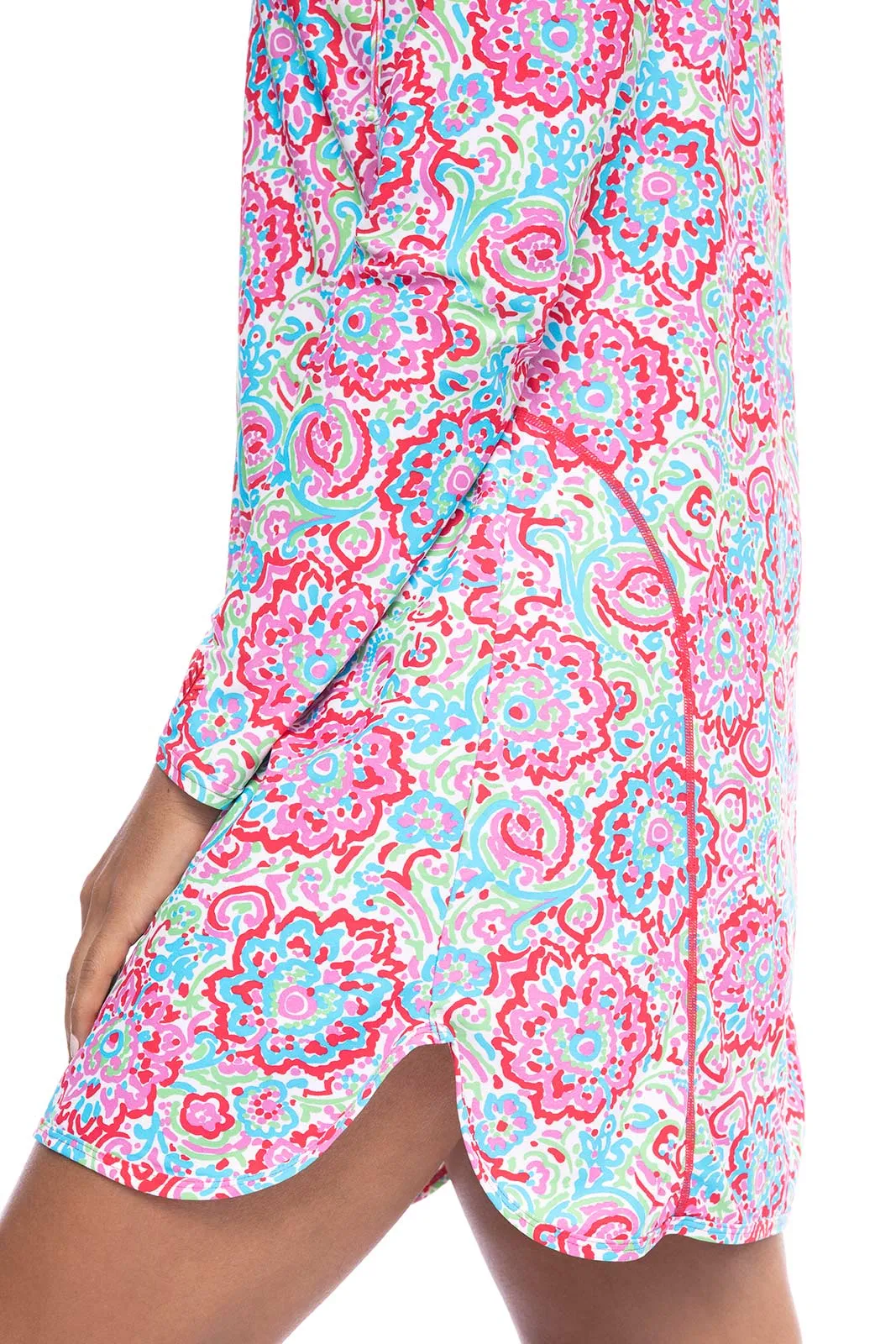 Women's Seacoast Swim Cover-Up Dress  |  Multicolor Spring Floral