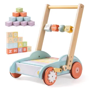 Wooden Baby Walker - Multifunctional Learning Push Toy