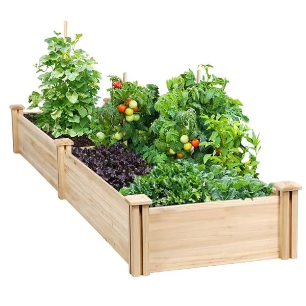 Yaheetech 8×2ft Wooden Horticulture Raised Garden Bed