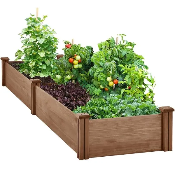 Yaheetech 8×2ft Wooden Horticulture Raised Garden Bed